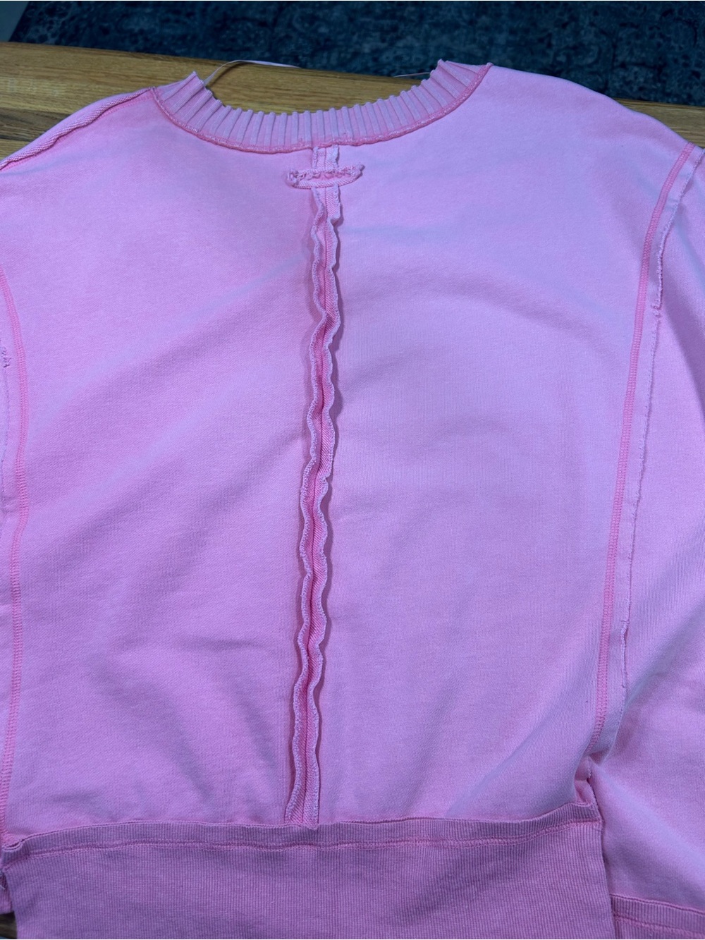 Blue Velvet V-Neck Sweatshirt - Large - Picture 9 of 12